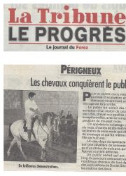 ART 2001.11.01 LA TRIBUNE LE PROGRES Les chevaux conquierent le public a Perigneux