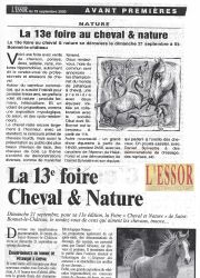 ART 2003.09.19 L'ESSOR 13eme Foire Cheval & Nature