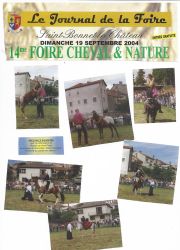 ART 2004.09.19 LE JOURNAL DE LA FOIRE DE ST BONNET Spectacle equestre