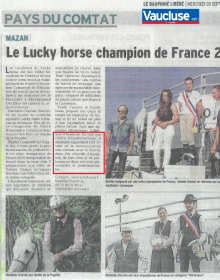 ART 2016.9.28 Lucky Horse Champion de France 2016 ISOF